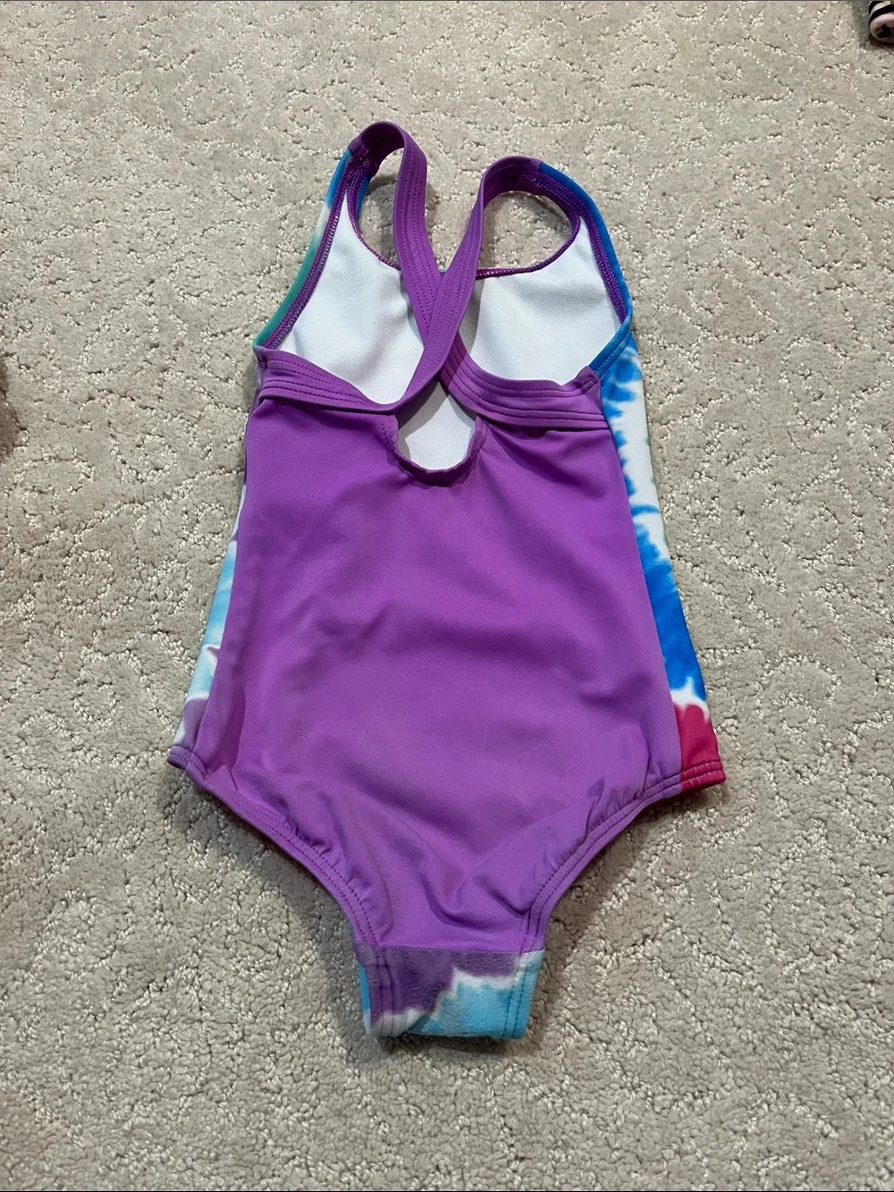 Lands End Tie Dye One Piece Bathing Suit Size 2T